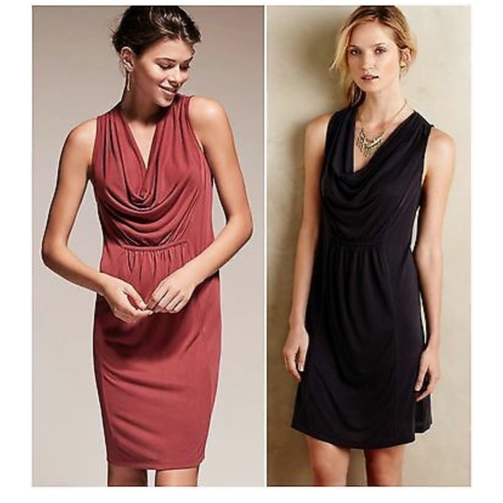 Anthropologie Maeve Cara Cowlneck Dress